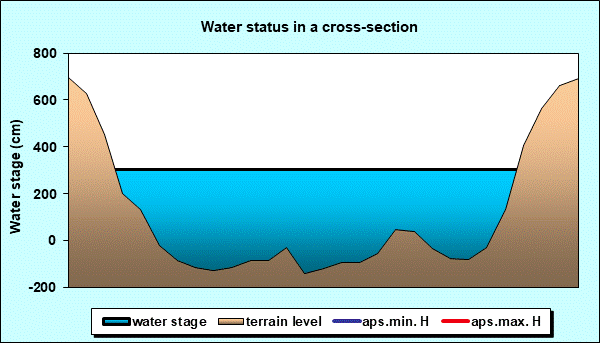 Water status in a cross - section